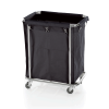 Chariot à linge - 65 x 45 cm - Sac noir 150 L