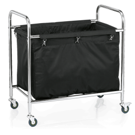 Chariot à linge - 90 x 54 cm - Sac noir 220 L