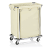 Chariot à linge - 65 x 45 cm - Sac beige 150 L