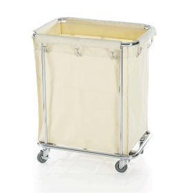 Chariot à linge - 65 x 45 cm - Sac beige 150 L