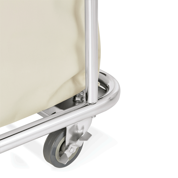 Chariot à linge - 65 x 45 cm - Sac beige 150 L