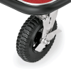 Chariot à bagages inox 18/8 poli avec penderie - 112 x 60 cm - Tapis rouge - Max 250 kg