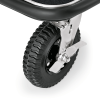 Chariot à bagages inox 18/8 poli avec penderie - 112 x 60 cm - Tapis noir - Max 250 kg