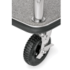 Chariot à bagages inox 18/8 poli avec penderie - 112 x 60 cm - Tapis gris - Max 250 kg