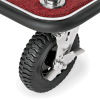 Chariot à bagages inox 18/8 poli avec penderie - 112 x 60 cm - Tapis rouge - Max 250 kg