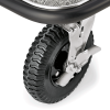 Chariot à bagages inox 18/8 poli avec penderie - 112 x 60 cm - Tapis gris - Max 250 kg