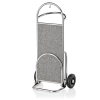 Diable à bagages inox 18/8 poli - 61 x 70 cm - Tapis gris - Max 80 kg