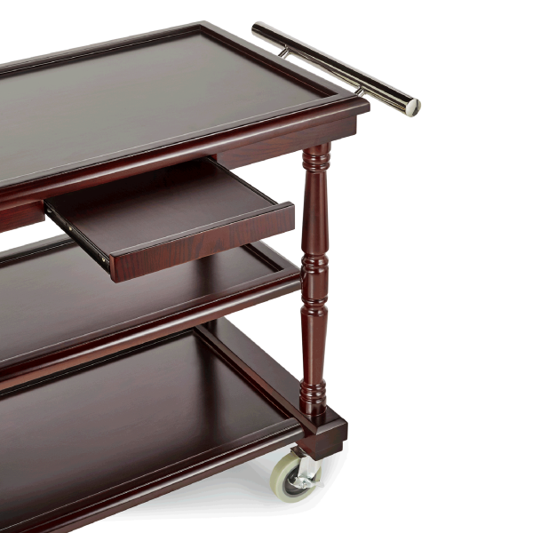 Chariot de service en bois de bouleau et MDF - 92 x 50 cm - Max 40 kg