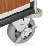 Chariot minibar en aluminium et MDF bois foncé - 85 x 60 cm