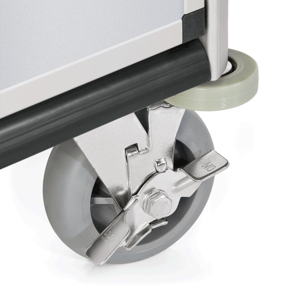 Chariot de service minibar en aluminium et MDF - 85 x 60 cm