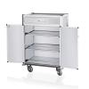 Chariot de service minibar en aluminium et MDF - 85 x 60 cm