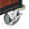 Chariot minibar en aluminium noir et MDF bois foncé - 85 x 60 cm