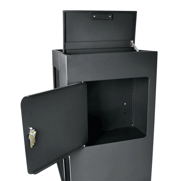 Chariot de service de chambre en aluminium noir - 93 x 50 cm