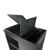 Chariot de service de chambre en aluminium noir - 93 x 50 cm