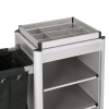 Chariot de service de chambre structure aluminium - 95 x 55 cm - Aspect aluminium - 1 sac 60 L