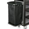 Chariot de service de chambre structure aluminium noir - 95 x 55 cm - Aspect aluminium foncé - 1 sac 60 L