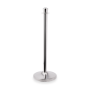 Poteau de sécurité cylindrique inox chromé poli - Hauteur 95 cm (lot de 2)
