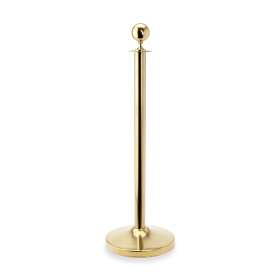 Poteau de sécurité boule - Acier titane doré - H 95 cm (lot de 2)