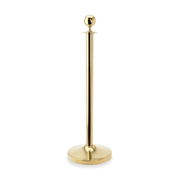 Poteau de sécurité boule - Acier titane doré - H 95 cm (lot de 2)