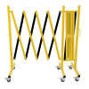 Barrière mobile à ciseaux en aluminium jaune et noir - Extensible jusqu’à 4 m - Hauteur 100 cm