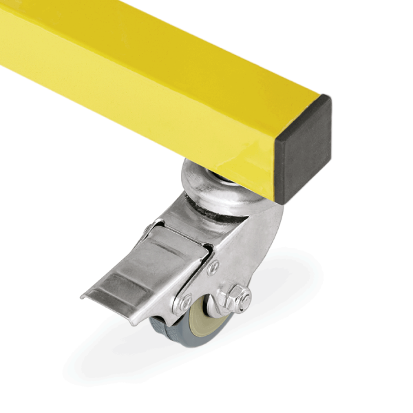 Barrière mobile à ciseaux en aluminium jaune et noir - Extensible jusqu’à 4 m - Hauteur 100 cm