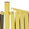 Barrière mobile à ciseaux en aluminium jaune et noir - Extensible jusqu’à 4 m - Hauteur 100 cm
