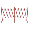 Barrière mobile à ciseaux en aluminium rouge - Extensible jusqu’à 4 m - Hauteur 100 cm