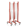 Barrière mobile à ciseaux en aluminium rouge - Extensible jusqu’à 4 m - Hauteur 100 cm