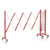 Barrière mobile à ciseaux en aluminium rouge - Extensible jusqu’à 4 m - Hauteur 100 cm