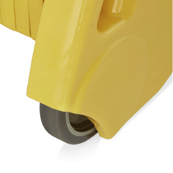 Barrière mobile en plastique jaune - Extensible jusqu’à 4 m - Hauteur 100 cm