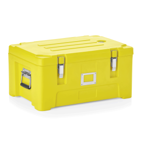 Bac de transport thermique GN 1/1 en polyéthylène jaune - 63 x 43 x 31 cm