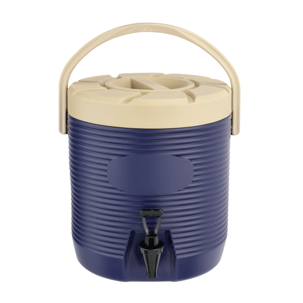 Distributeur isotherme bleu à robinet - 12 L - Ø 30 × H 33 cm