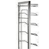 Chariot à glissières inox avec sécurité pour 12 plateaux