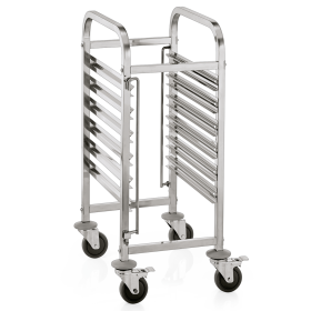 Échelle GN 1/1 inox chromé - 6 bacs GN ou 12 plateaux GN