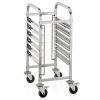 Échelle GN 1/1 inox chromé - 6 bacs GN ou 12 plateaux GN