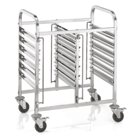 Échelle GN 1/1 inox chromé - 12 bacs GN ou 24 plateaux GN