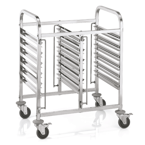 Échelle GN 1/1 inox chromé - 12 bacs GN ou 24 plateaux GN