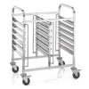 Échelle GN 1/1 inox chromé - 12 bacs GN ou 24 plateaux GN