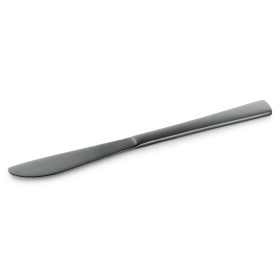 Couteau de table en acier chromé 13/0 PVD noir - série Hamburg Fresh (lot de 12)
