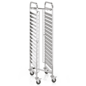 Échelle GN 1/1 inox chromé, en forme de Z - 15 bacs GN ou 30 plateaux GN