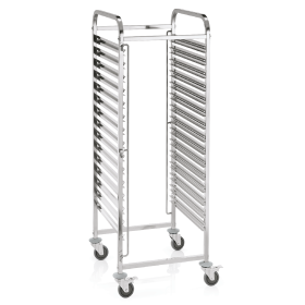 Échelle GN 2/1 inox chromé - 15 bacs GN ou 30 plateaux GN