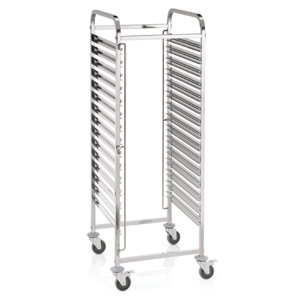 Échelle GN 2/1 inox chromé - 15 bacs GN ou 30 plateaux GN