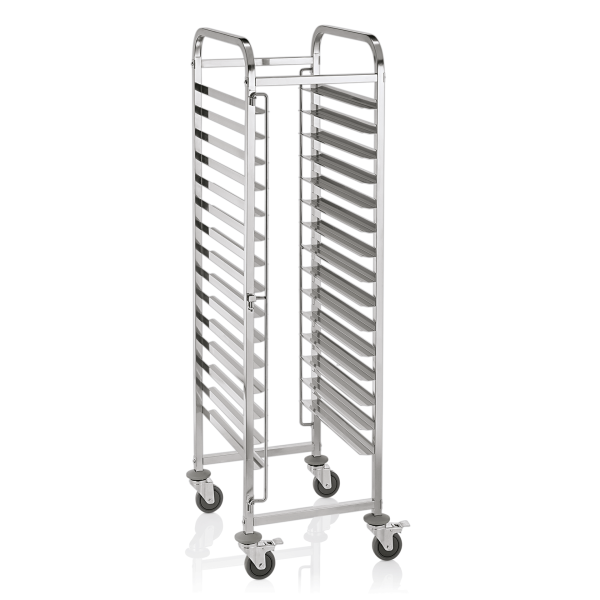 Échelle inox chromé pour 15 plaques de pâtisserie de 60 x 40 cm