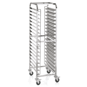 Échelle inox chromé pour 18 plaques de pâtisserie de 60 x 40 cm