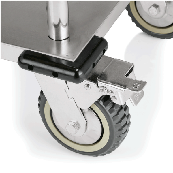 Chariot à plate-forme inox - 91,5 x 51 cm