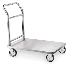 Chariot à plate-forme inox - 90 x 60 cm