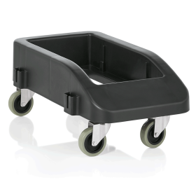 Trolley de transport en polypropylène - 58 x 28 cm - 4 roulettes pivotantes