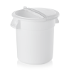 Fût alimentaire en polypropylène - 76 L - Ø 49 cm - Avec couvercle et roulettes