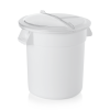 Fût alimentaire en polypropylène - 76 L - Ø 49 cm - Avec couvercle et roulettes
