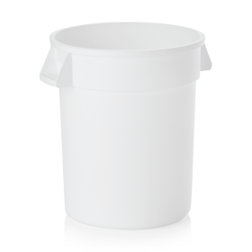 Fût alimentaire en polypropylène - 76 L - Ø 49 cm - Avec couvercle et roulettes